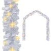 vidaXL Christmas Garland | White | PVC | Extra Long | Christmas Garland | Other