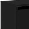 vidaXL Wall-mounted Bedside Cabinets with LED Lights 2 pcs Black