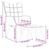 vidaXL Relaxing Chair with a Stool Cream Fabric