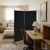 vidaXL 2-Panel Room Divider Black 175x180 cm Fabric