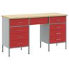vidaXL Work Cabinet with Drawer 3 pcs Red Engineered Wood and Steel