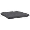 vidaXL Garden Footstool with Anthracite Cushion White Solid Pinewood