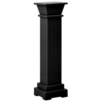 vidaXL Classic Square Pillar Plant Stand Black 17x17x66 cm MDF