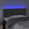 vidaXL LED Headboard Dark Grey 100 cm Velvet