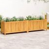 vidaXL Garden Planter with Liner 199x38.5x50 cm Solid Wood Acacia