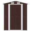 vidaXL Garden Shed Dark Brown 192x606x223 cm Galvanised Steel