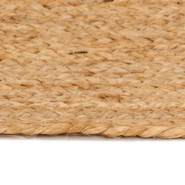 vidaXL Area Rug Braided Jute 180 cm Round