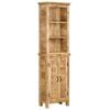 vidaXL Book Shelf | Unique natural wood colour | Solid Mango Wood | Tall