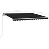 vidaXL Automatic Retractable Awning 450x300 cm Anthracite