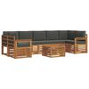 vidaXL Outdoor Sofa Set 8 pcs Natural and Anthracite Solid Acacia Wood