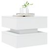 vidaXL Coffee Table with LED Lights White 50x50x40 cm