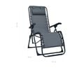 vidaXL Folding Deck Chair Grey Textilene