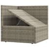 vidaXL 7 Piece Garden Lounge Set with Cushions Grey Poly Rattan
