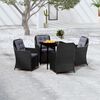 vidaXL 5 Piece Garden Dining Set Black