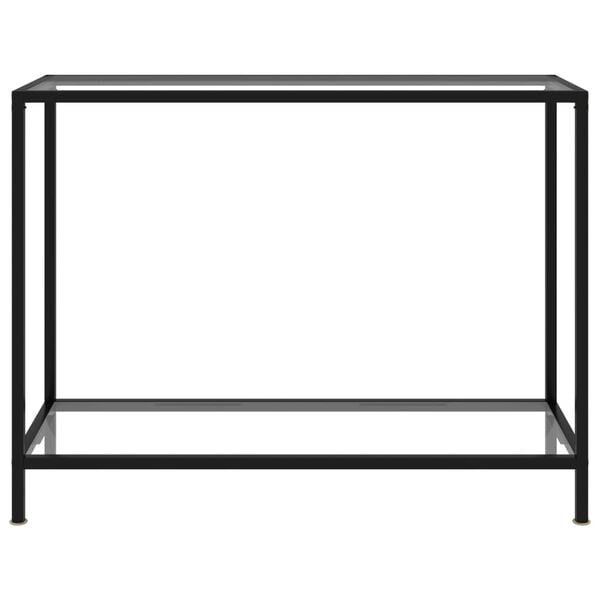 vidaXL Console Table Transparent 100x35x75 cm Tempered Glass