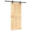 vidaXL Sliding Door 90 x 210 cm Solid Pine Wood (Untreated)