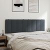 vidaXL Headboard Cushion "Hanko" Dark Grey 153 cm Velvet