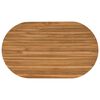 vidaXL Table Top 120 x 70 x 3.5 cm Oval Solid Teak Wood Natural