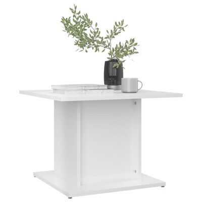 vidaXL Coffee Table High Gloss White 55.5x55.5x40 cm Engineered Wood