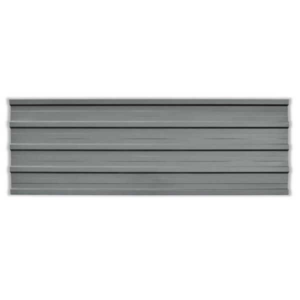 vidaXL Roof Panels 12 pcs Galvanised Steel Grey