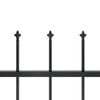 vidaXL Garden Fence Woerden with Spear Top Steel 181x80 cm Black