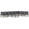 vidaXL 8 Piece Garden Lounge Set with Cushions Anthracite Poly Rattan