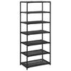 vidaXL Shoe Rack Black 50x30x120 cm Poly Rattan