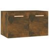 vidaXL Wall Cabinet Smoked Oak 60x36,5x35 cm Engineered Wood
