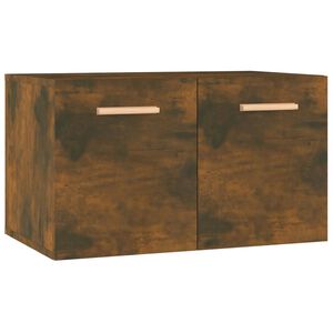 vidaXL Wall Cabinet Smoked Oak 60x36.5x35 cm Engineered Wood