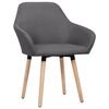 vidaXL Dining Chairs 2 pcs Dark Grey Fabric