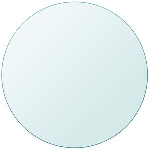 vidaXL Table Top | Transparent | Tempered Glass | 800 mm Diameter | Durable