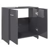 vidaXL Bathroom Cabinet High Gloss Grey 60x33x61 cm Engineered Wood