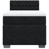 vidaXL Box Spring Bed with Mattress Black King Single Fabric