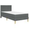 vidaXL Bed Frame with Mattress Dark Grey 90 x 190 cm Fabric