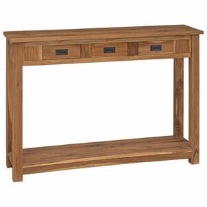 vidaXL Console Table Natural 110 x 30 x 80 cm Solid Teak Wood