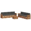 vidaXL Outdoor Sofa Set 9 pcs Natural and Anthracite