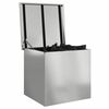 vidaXL Outdoor Storage Box Silver 55 x 50.5 x 50 cm Steel
