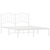vidaXL Metal Bed Frame without Mattress with Headboard White 135x190cm
