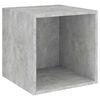 vidaXL Wall Cabinet Concrete Grey 37x37x37 cm Engineered Wood