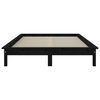 vidaXL Bed Frame without Mattress Black King Size Solid Wood Pine