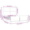 vidaXL Bed Frame without Mattress Black 137x187 cm Double Faux Leather
