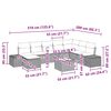 vidaXL Garden Sofa Set with Cushion 9 pcs Poly Rattan