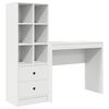 vidaXL Desk with Drawer 2 pcs White