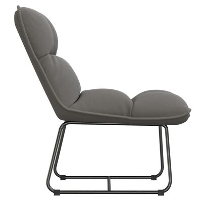 vidaXL Leisure Chair with Metal Frame Light Grey Velvet
