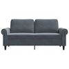 vidaXL 2-Seater Sofa Dark Grey 140 cm Velvet