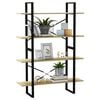 vidaXL 4-Tier Book Cabinet Sonoma Oak 100x30x140 cm Engineered Wood