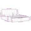 vidaXL Bed Frame without Mattress "Hanko" Dark Grey 152x203 cm Queen Velvet