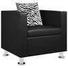 vidaXL Armchair Black Faux Leather