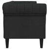 vidaXL Chesterfield Sofa 3-Seater Black Fabric