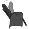 vidaXL 3 Piece Bistro Set with Cushions Black Poly Rattan